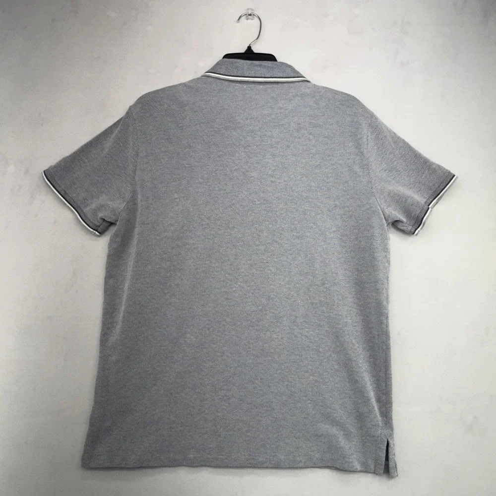 Polo Ralph Lauren Mens Custom Slim Fit Stretch Mesh Polo Shirt Gray Large